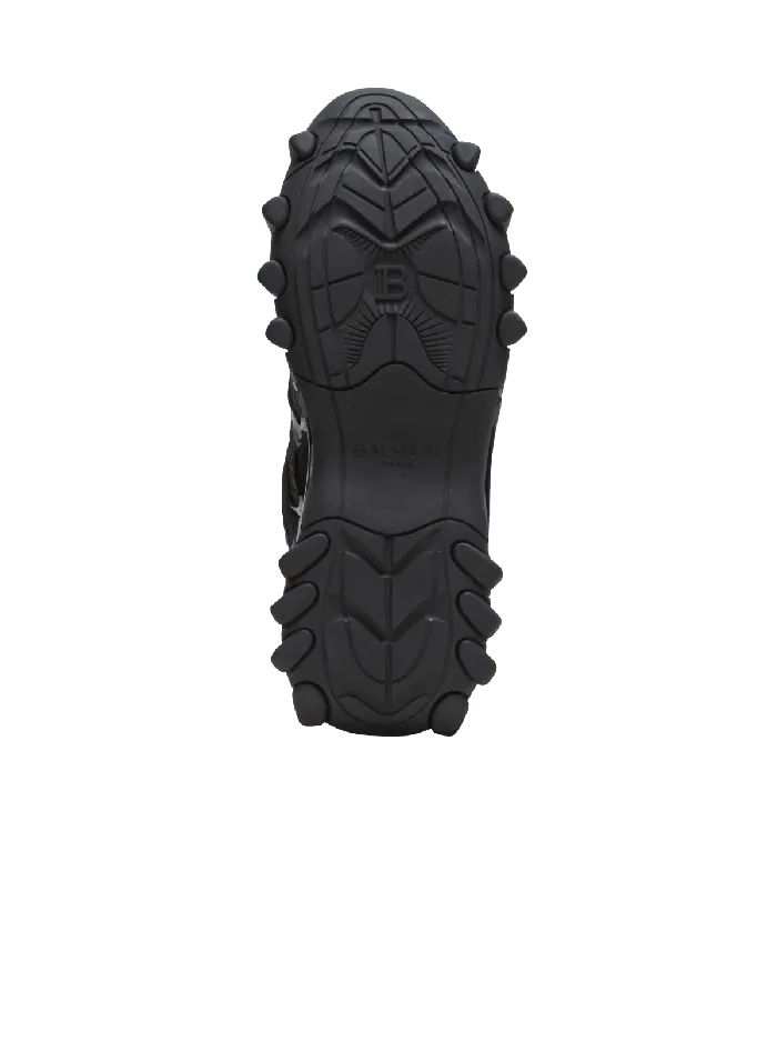 Balmain BCourt Trainers With Jacquard Monogram Black Women Sneakers
