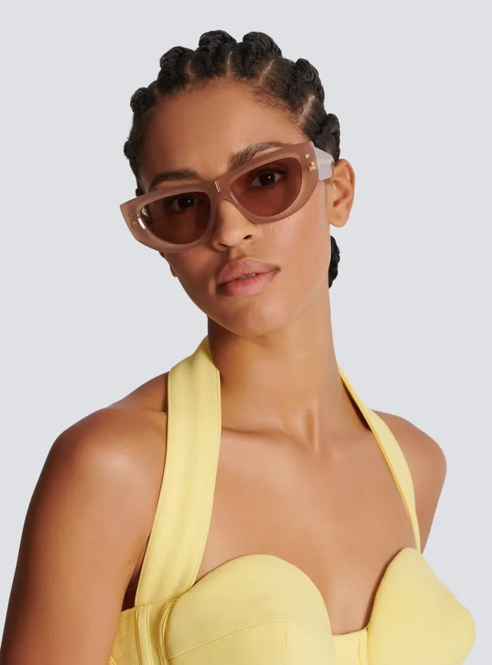 Balmain BMuse Sunglasses Beige Women Eyewear