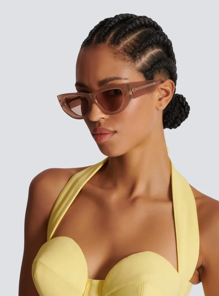 Balmain BMuse Sunglasses Beige Women Eyewear
