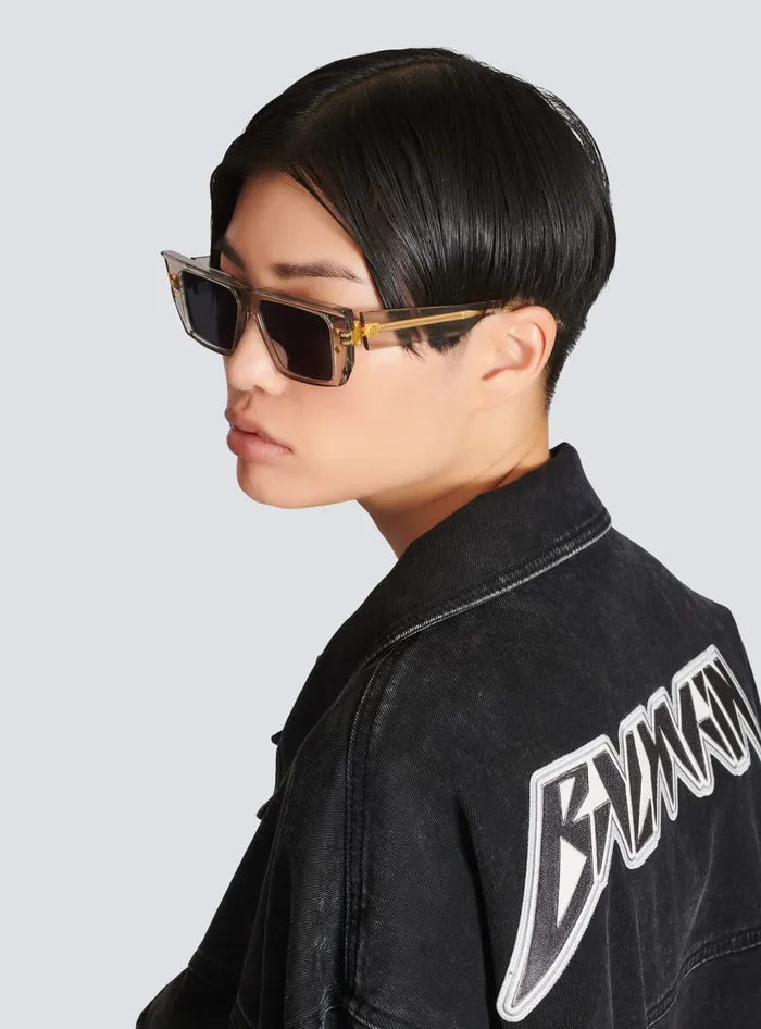 Balmain BVI Sunglasses Grey WomenMen Eyewear