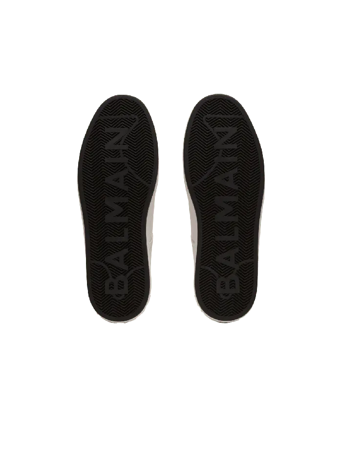 Balmain Calfskin BCourt Sneakers With Logo White Men Sneakers