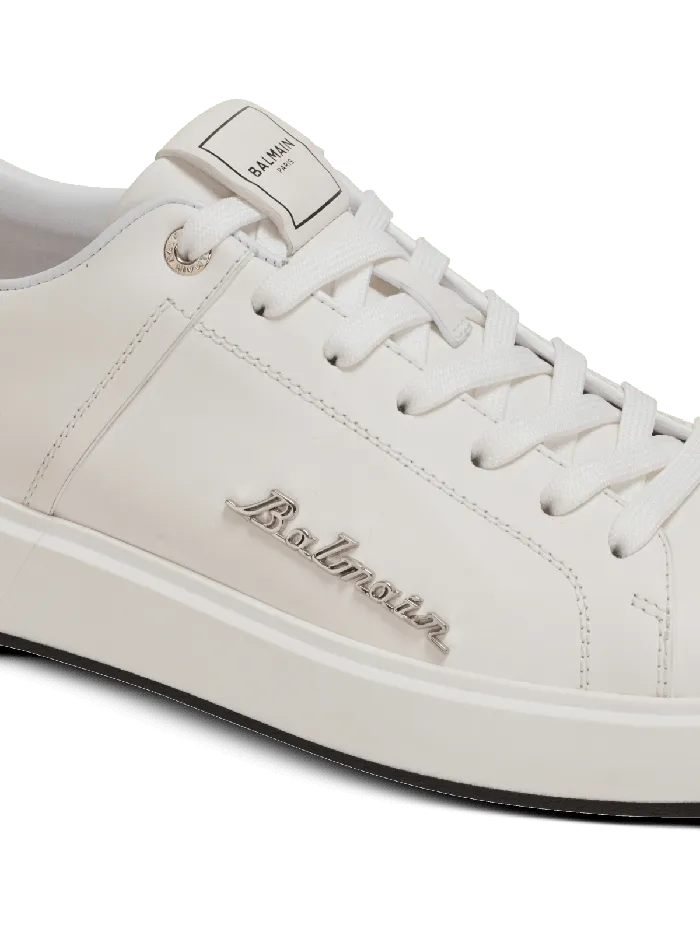 Balmain Calfskin BCourt Sneakers With Logo White Men Sneakers