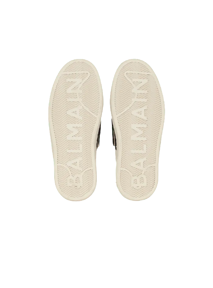Balmain Monogram Jacquard BCourt Sneakers White Men Sneakers
