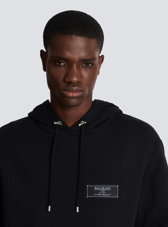 Balmain Pierre Hoodie Black Men Sweatshirts