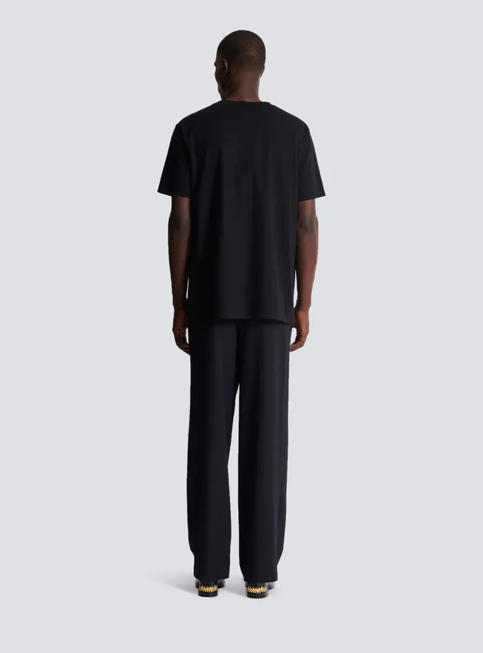 Balmain Relaxed Tshirt With Kiss Print Black Men TShirts