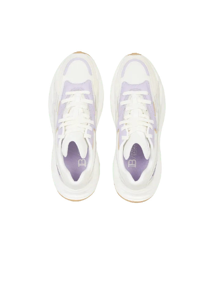 Balmain RunRow Leather Sneakers Beige Women Sneakers