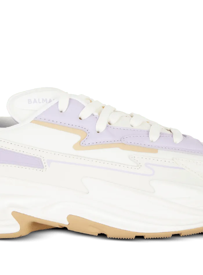 Balmain RunRow Leather Sneakers Beige Women Sneakers