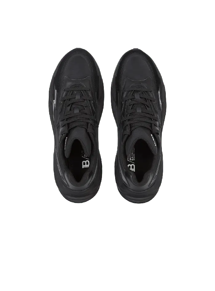 Balmain RunRow Leather Sneakers Black Men Sneakers