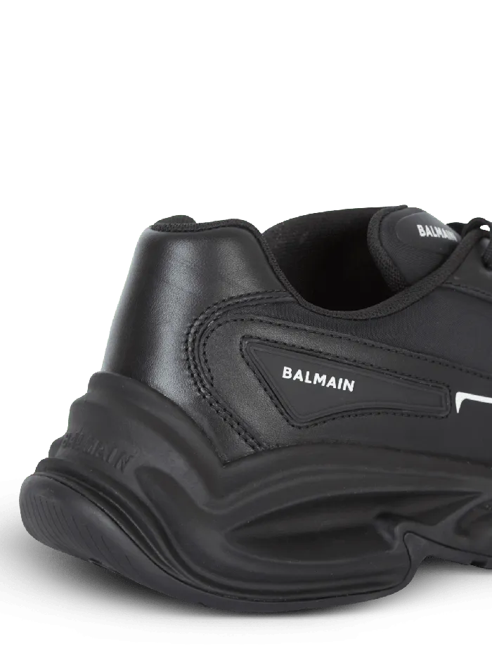 Balmain RunRow Leather Sneakers Black Men Sneakers