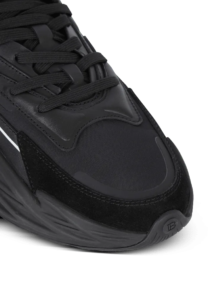 Balmain RunRow Leather Sneakers Black Men Sneakers