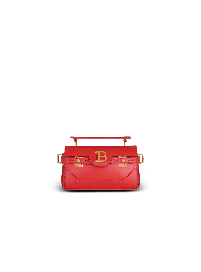 Balmain Smooth Leather BBuzz 19 Bag Red Women Handbags
