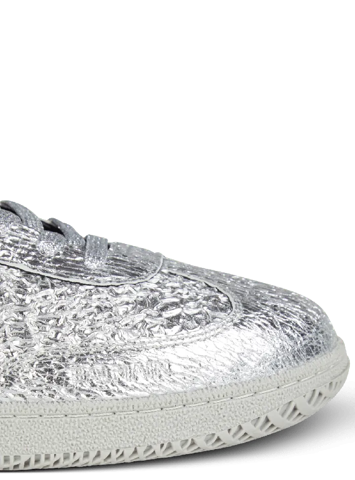 Balmain Swan Silver Leather Sneakers Silver Men Sneakers