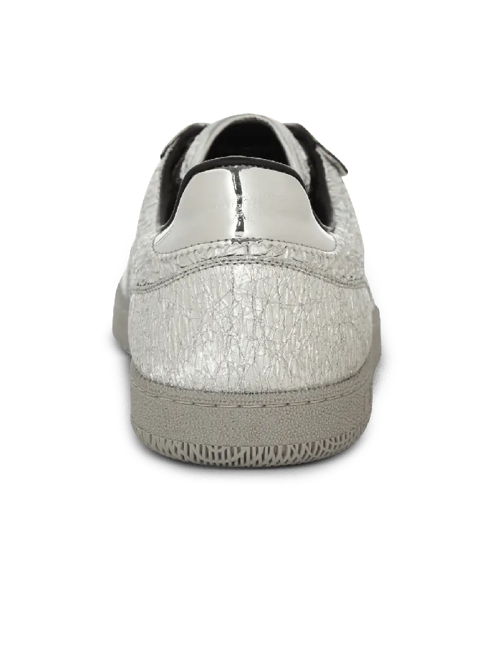 Balmain Swan Silver Leather Sneakers Silver Men Sneakers