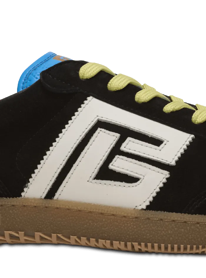 Balmain Swan Sneakers In Calfskin And Suede Multicolor Men Sneakers