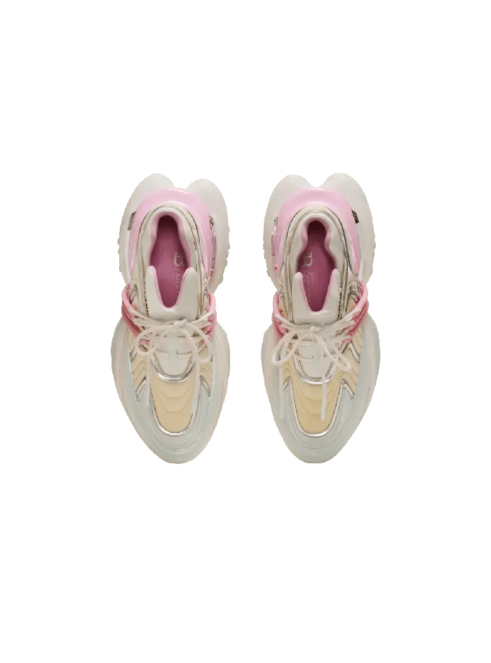 Balmain Unicorn Wave Sneakers In Neoprene And Calfskin White Women Sneakers