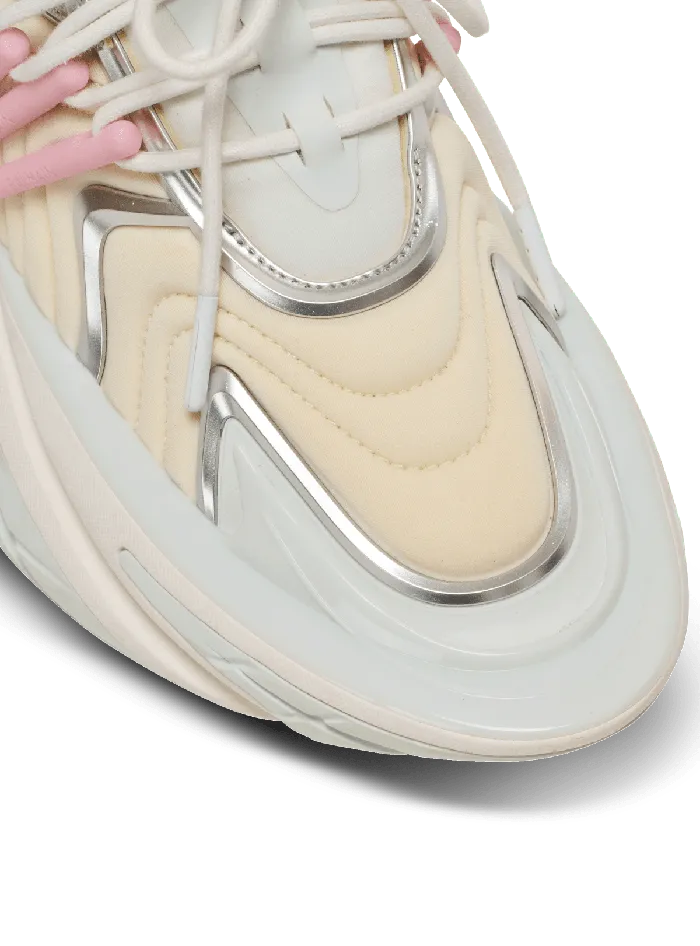 Balmain Unicorn Wave Sneakers In Neoprene And Calfskin White Women Sneakers