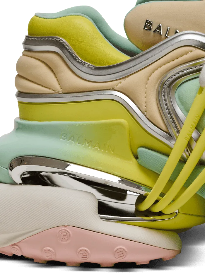 Balmain Unicorn Wave Trainers In Neoprene And Calfskin Multicolor Women Sneakers