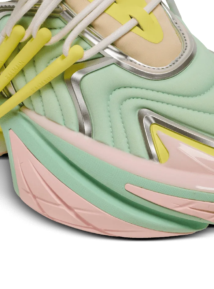 Balmain Unicorn Wave Trainers In Neoprene And Calfskin Multicolor Women Sneakers
