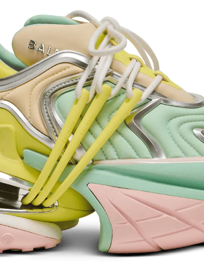 Balmain Unicorn Wave Trainers In Neoprene And Calfskin Multicolor Women Sneakers