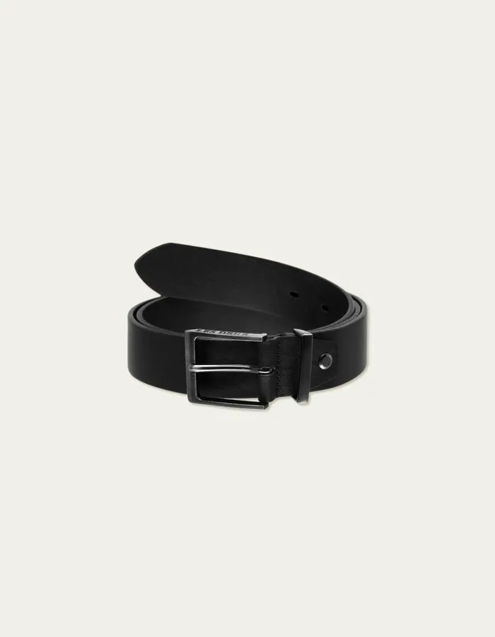 Belts Men Les Deux Walker Leather Belt 8211 BlackBlack