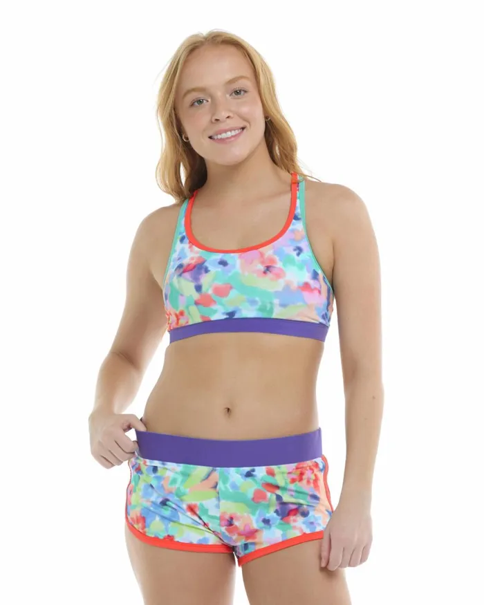 Body Glove Gym To Swim Posy Equalizer Medium Support CrossOver Sports Bra 8211 Multi 8211 Women Body Glove Gym To Swim Posy Equalizer Medium Support CrossOver Sports Bra 8211 Multi 8211 Women
