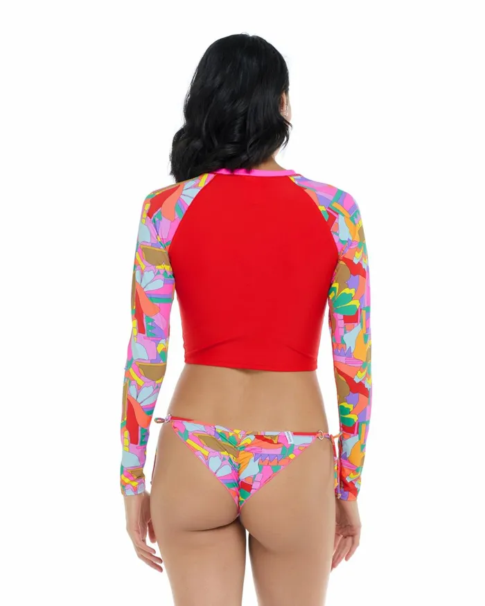 Body Glove Rash Guards Sun Protection Artistry Let It Be Crop Rashguard 8211 Artistry Multi 8211 Women