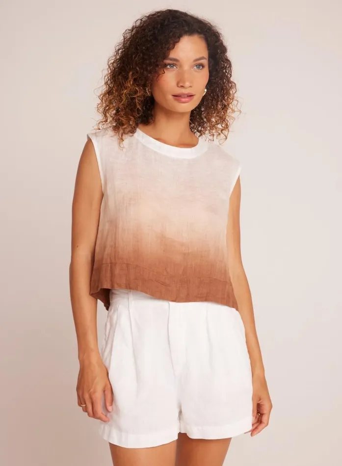 Boxy Button Back Top 8211 Coconut Ombre Dye Women Bella Dahl Sleeveless