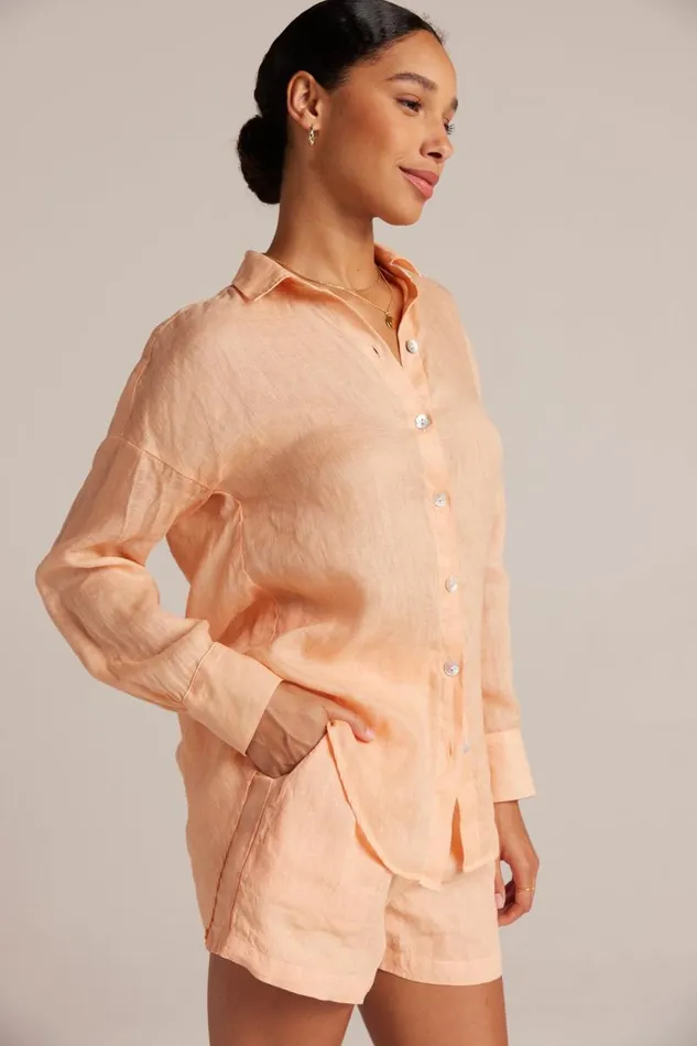 Boyfriend Button Down 8211 Peach Parker Women Bella Dahl Long Sleeve Boyfriend Button Down 8211 Peach Parker Women Bella Dahl Long Sleeve