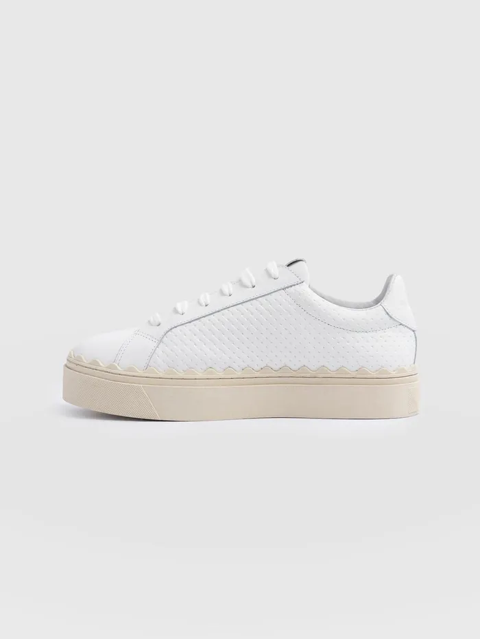 Brook Scallop Sneaker 8211 White White Women Saint And Sofia All Sneakers