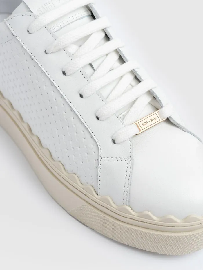 Brook Scallop Sneaker 8211 White White Women Saint And Sofia All Sneakers
