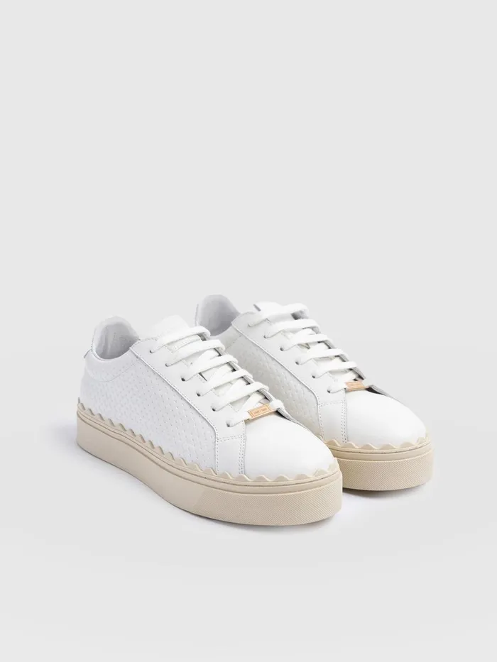 Brook Scallop Sneaker 8211 White White Women Saint And Sofia All Sneakers