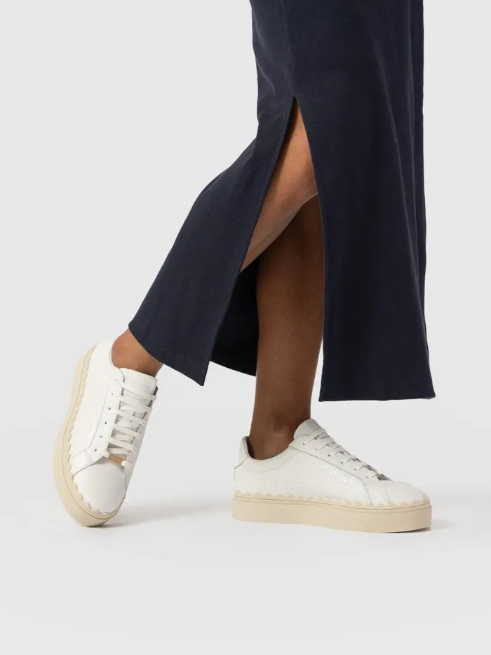 Brook Scallop Sneaker 8211 White White Women Saint And Sofia All Sneakers