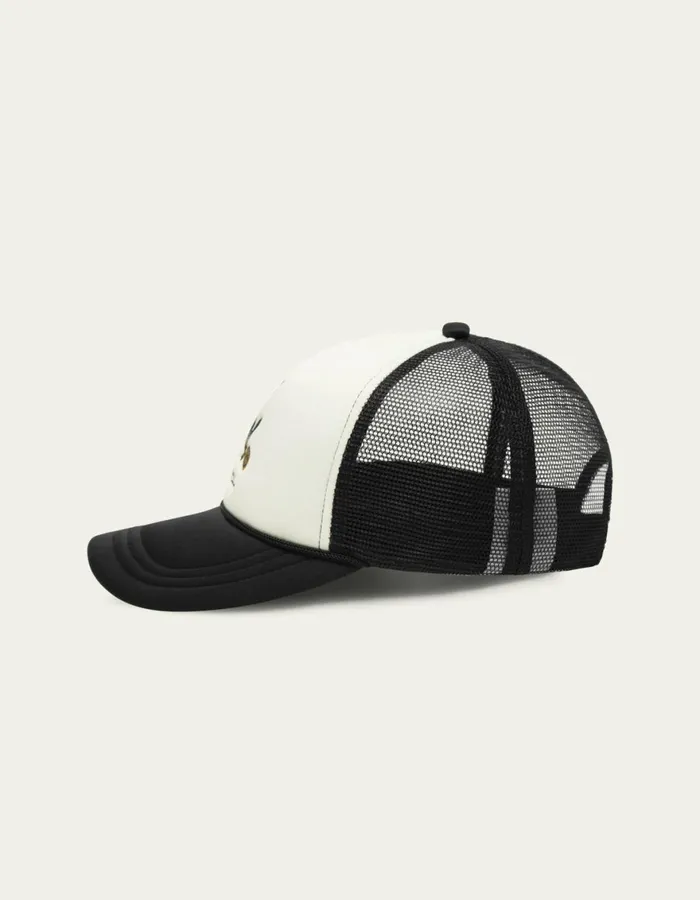 CapsHats Men Les Deux Bruno Foam Trucker Cap 8211 BlackLight Ivory