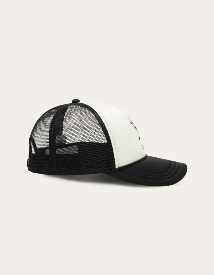 CapsHats Men Les Deux Bruno Foam Trucker Cap 8211 BlackLight Ivory