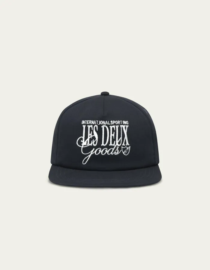 CapsHats Men Les Deux Chess Cap 8211 Dark NavyLight Ivory