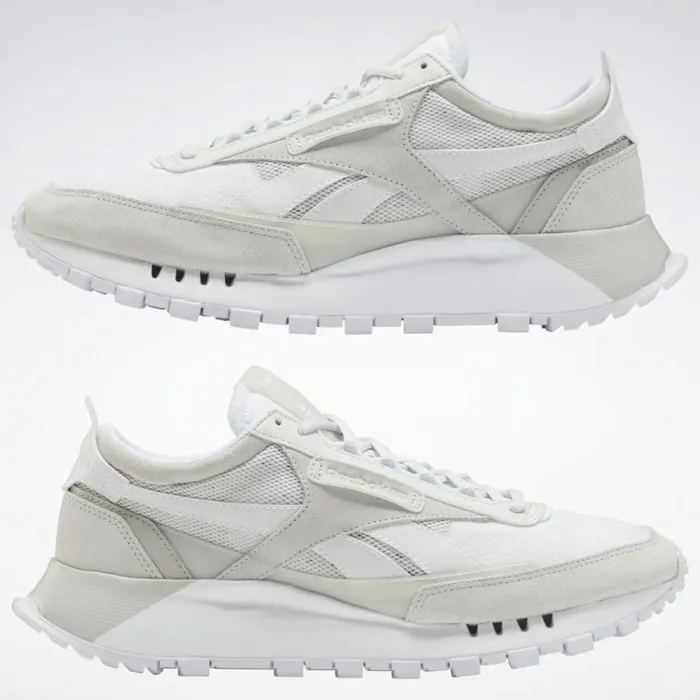 Casual Shoes MensWomens Reebok Classic Leather Legacy Shoes White True Grey 1 Skull Grey