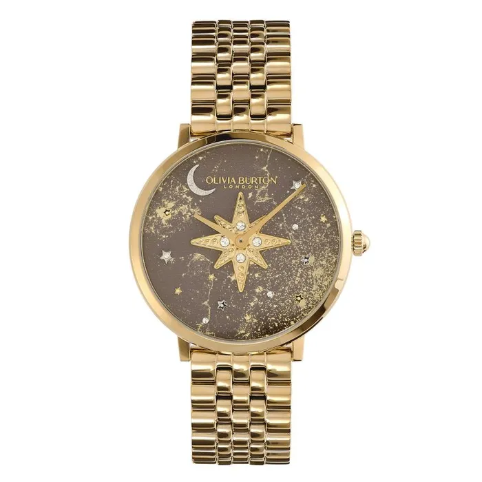 Celestial Watches Women Olivia Burton 35mm Nova Slim Mushroom and Gold Bracelet Watch Celestial Watches Women Olivia Burton 35mm Nova Slim Mushroom and Gold Bracelet Watch