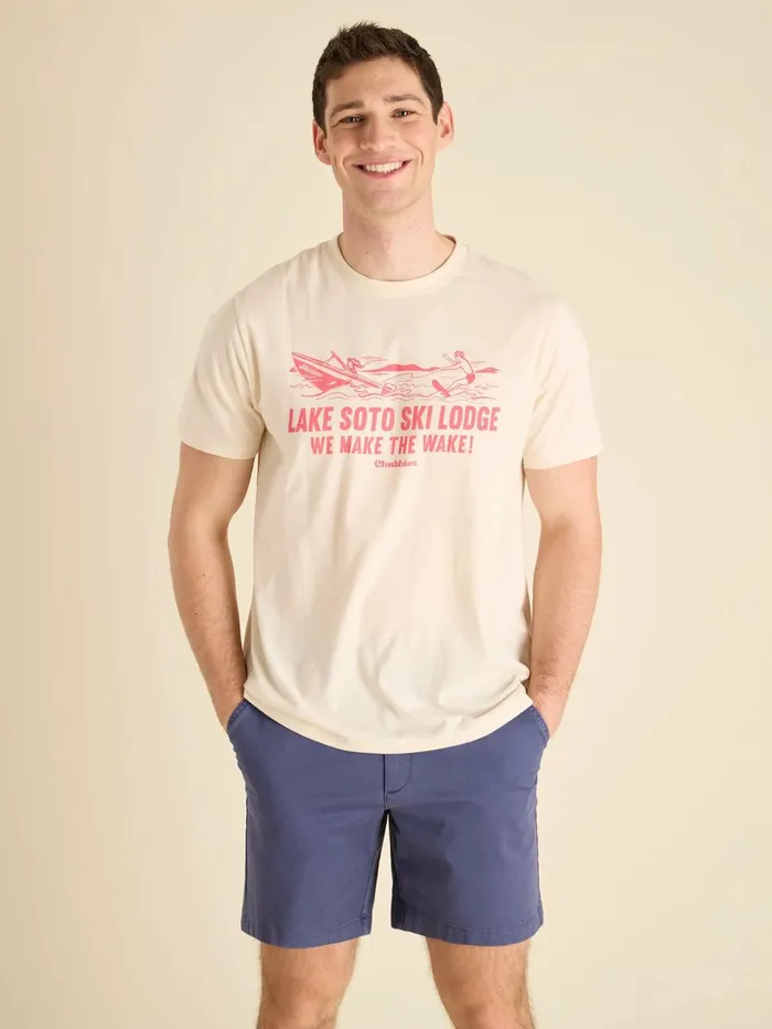 Chubbies Tees and Tanks Men The Wake and Shake Off White