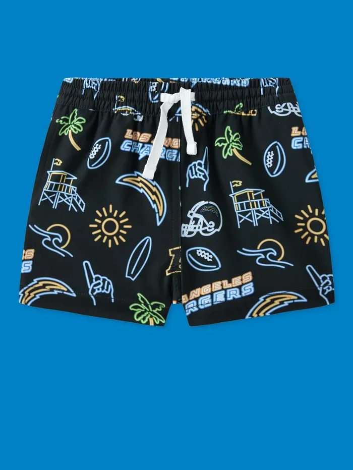 Chubbies Toddler 6m6 Swim The Neon Chargers Los Angeles Chargers Black