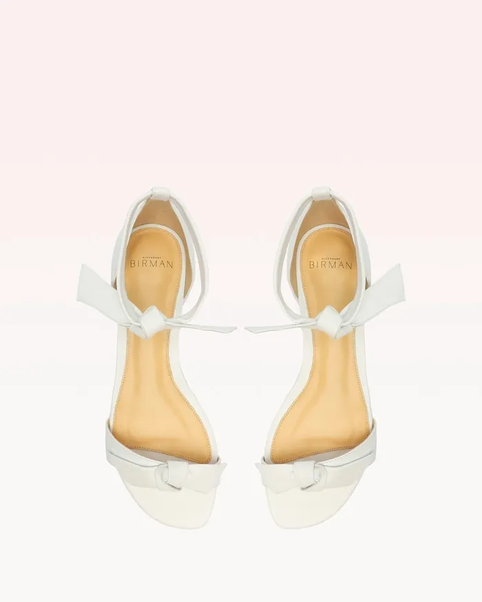 Clarita Flat Sandal In Nappa Leather Alexandre Birman White Women Alexandre Birman Flats
