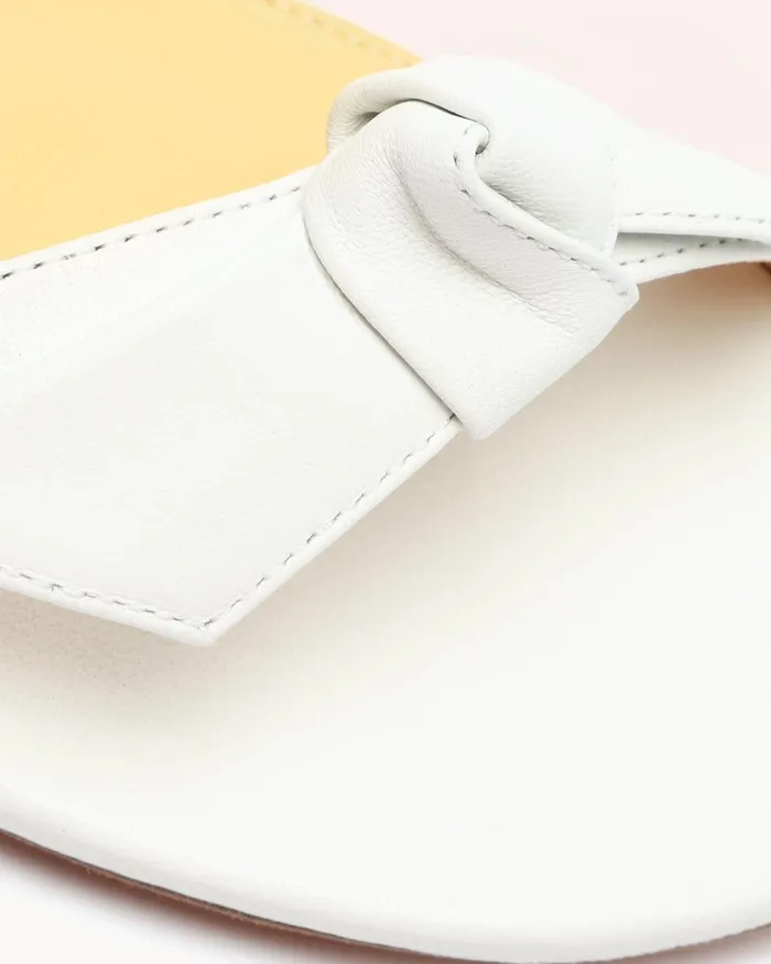 Clarita Flat Sandal In Nappa Leather Alexandre Birman White Women Alexandre Birman Flats