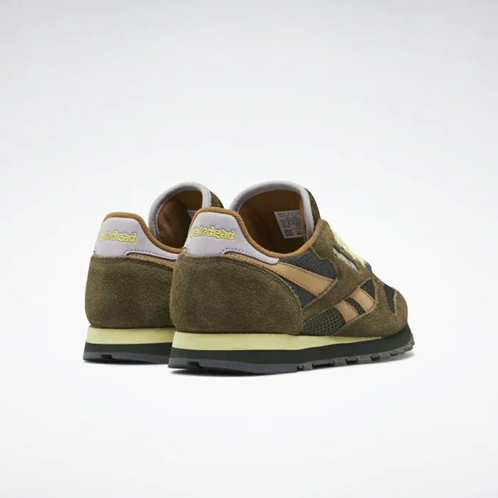 Classic Leather Mens Reebok Brain Dead Classic Leather Shoes Moss Soft Camel Filtered Yellow