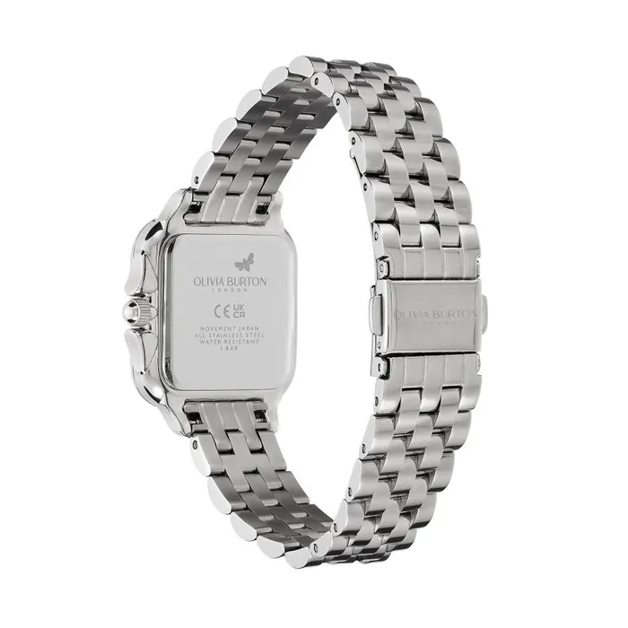 Classic Watches Women Olivia Burton 28mm Grosvenor Blue and Silver Bracelet Watch