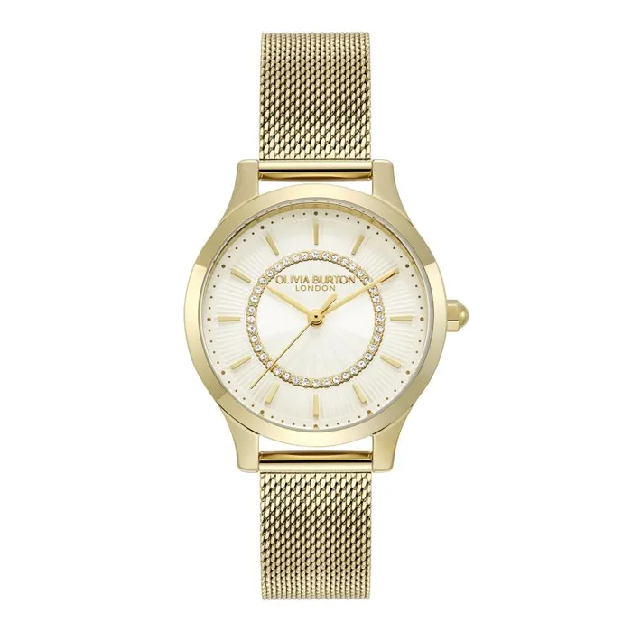 Classic Watches Women Olivia Burton 36mm Wonderlust Ivory and Gold Mesh Watch Classic Watches Women Olivia Burton 36mm Wonderlust Ivory and Gold Mesh Watch
