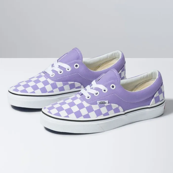 Classics Shoes Women Vans Checkerboard Era Violet Tuliptrue White Classics Shoes Women Vans Checkerboard Era Violet Tuliptrue White
