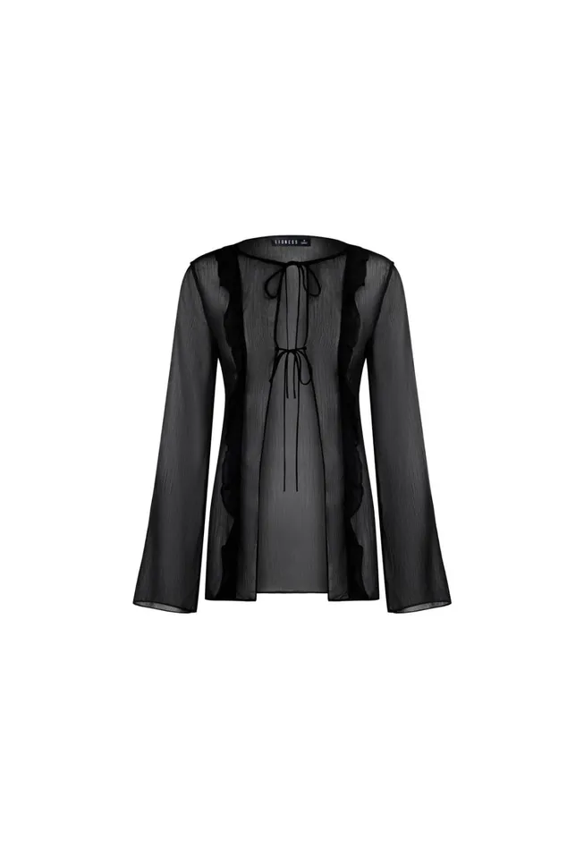 Cover Ups Women Lioness Fashion BARELY THERE TIE TOP Onyx Cover Ups Women Lioness Fashion BARELY THERE TIE TOP Onyx