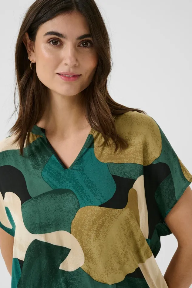 CULTURE Blouses CUdana Blouse Green Art 8211 Women