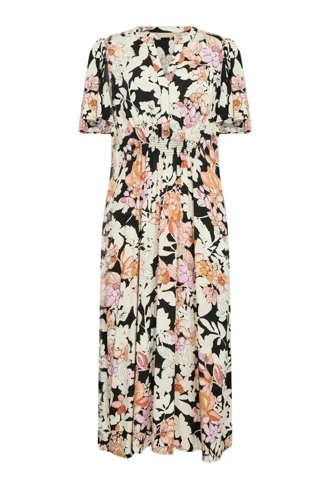 CULTURE Dresses CUaudrey Dress Orangepink Flower 8211 Women
