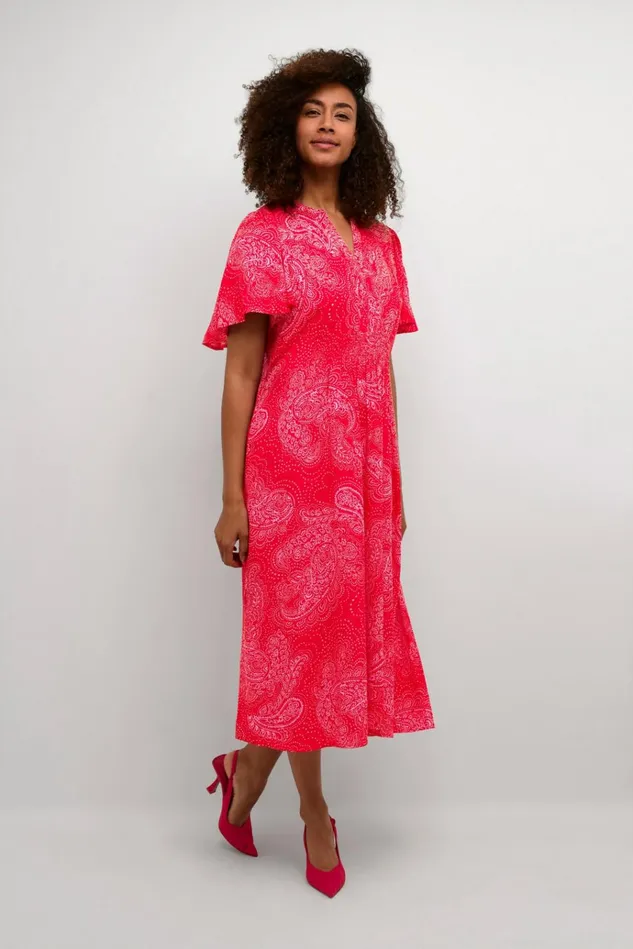 CULTURE Dresses CUpolly Dress Redpink Paisley 8211 Women