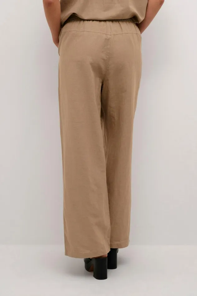 CULTURE Pants CUazemina Linen Trousers Dune 8211 Women